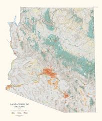Arizona - Land Cover Fine Art Print Map